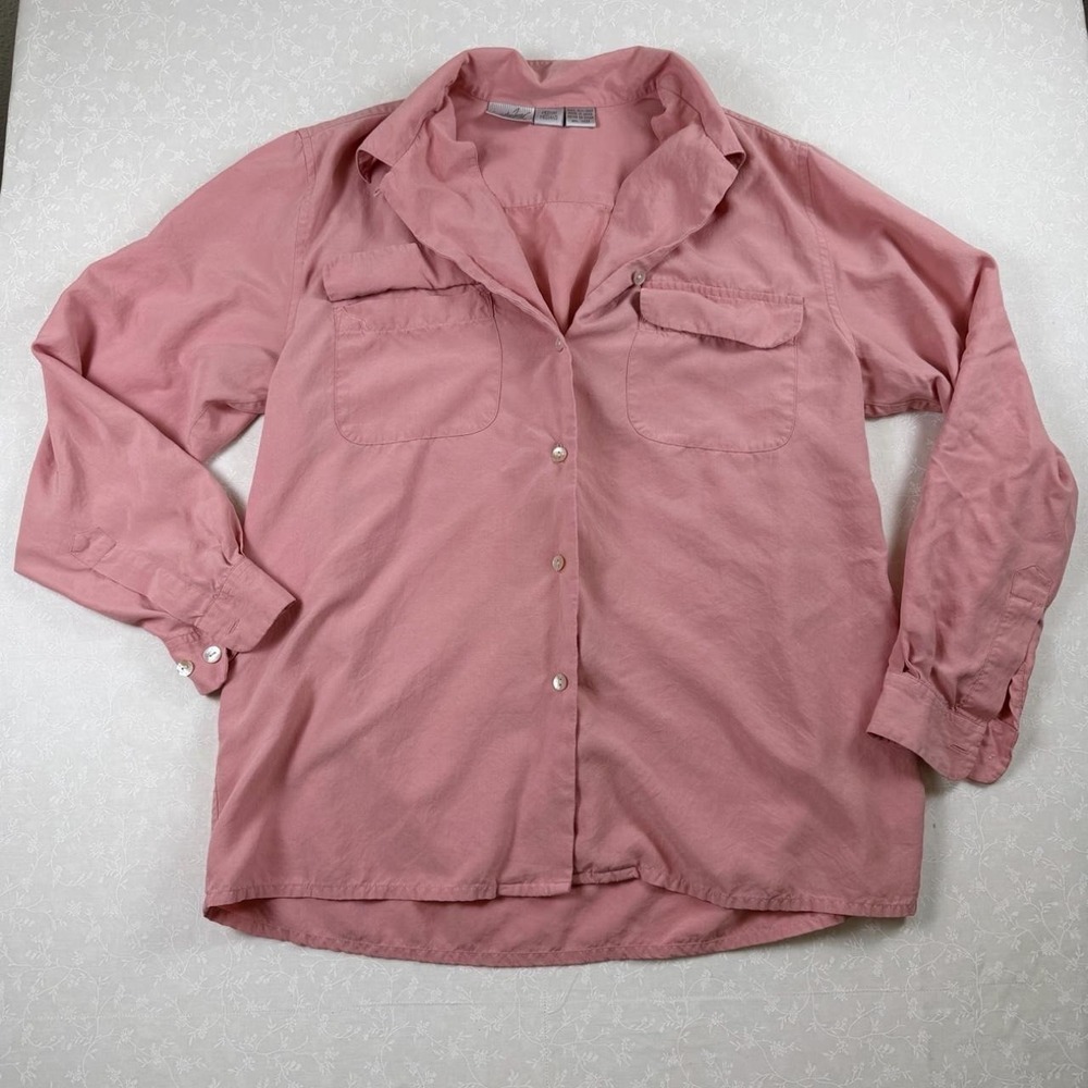 Vintage Jacqueline Ferrar 100% Silk Button-Up — Women's M